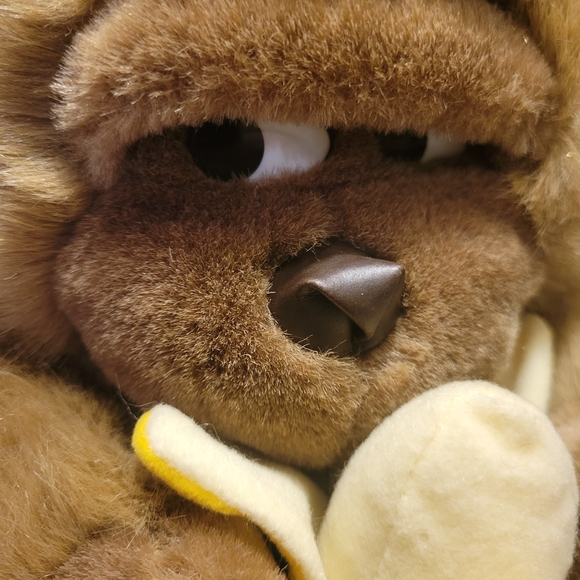 Extremely Rare 1989 Embrace Platinume12" Gorilla W/Banana Side Eyed W/Bearhanger - Picture 2 of 9